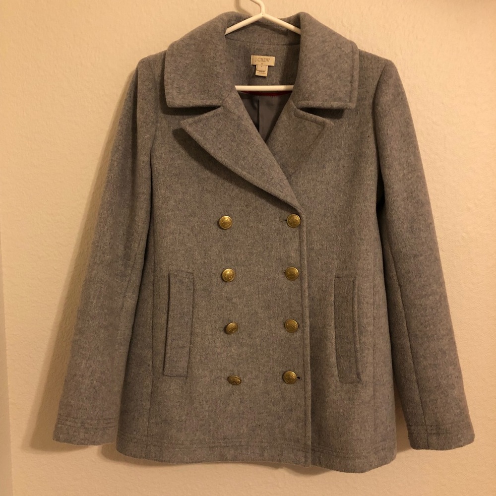 J Crew Grey Wool Coat